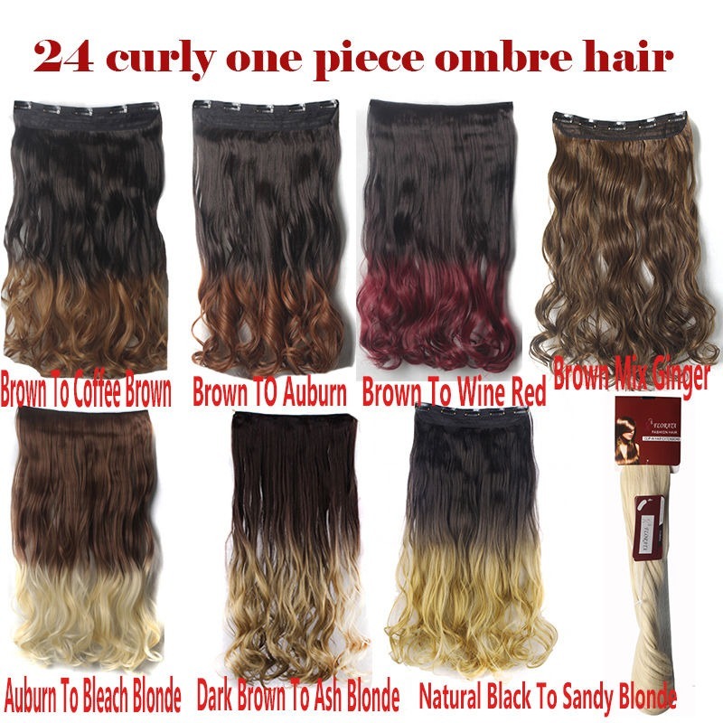 100% Thick One Piece Real Clip in False Hair Extension 3/4 Full Head US Stock