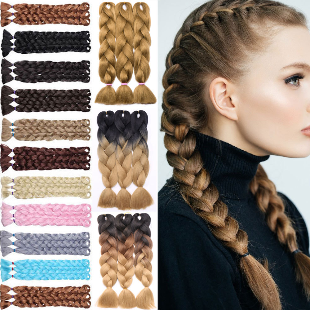 41″ Synthetic Kanekalons Jumbo Braiding Hair Extension Afro Twist Braids 165g US