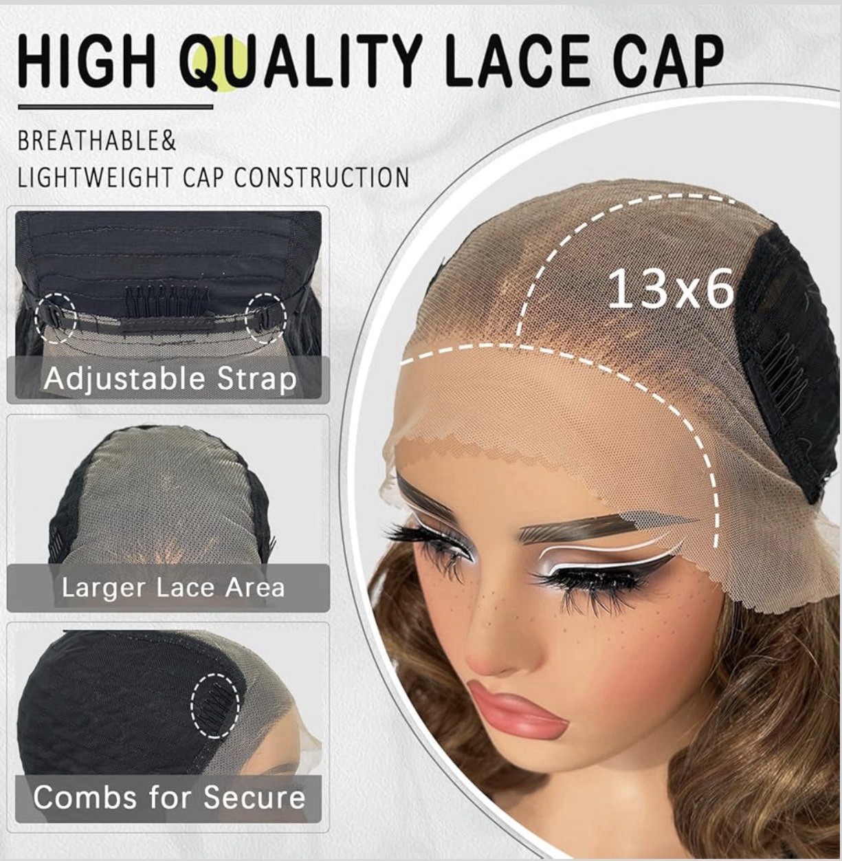 Light Brown 30 Inch Lace Front Wig synthetic – Body Wave