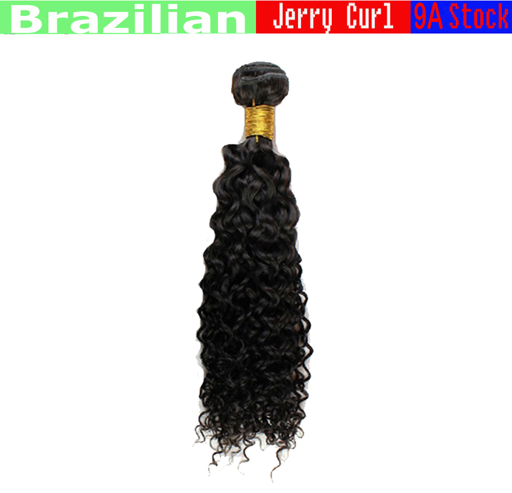 Unprocessed Remy Virgin Human Hair Bundles 100g/bundle Jerry Curl Natural Color