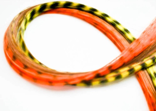 4 for 20 Halloween fall hair feather extension clip ins – yellow, orange, mocha