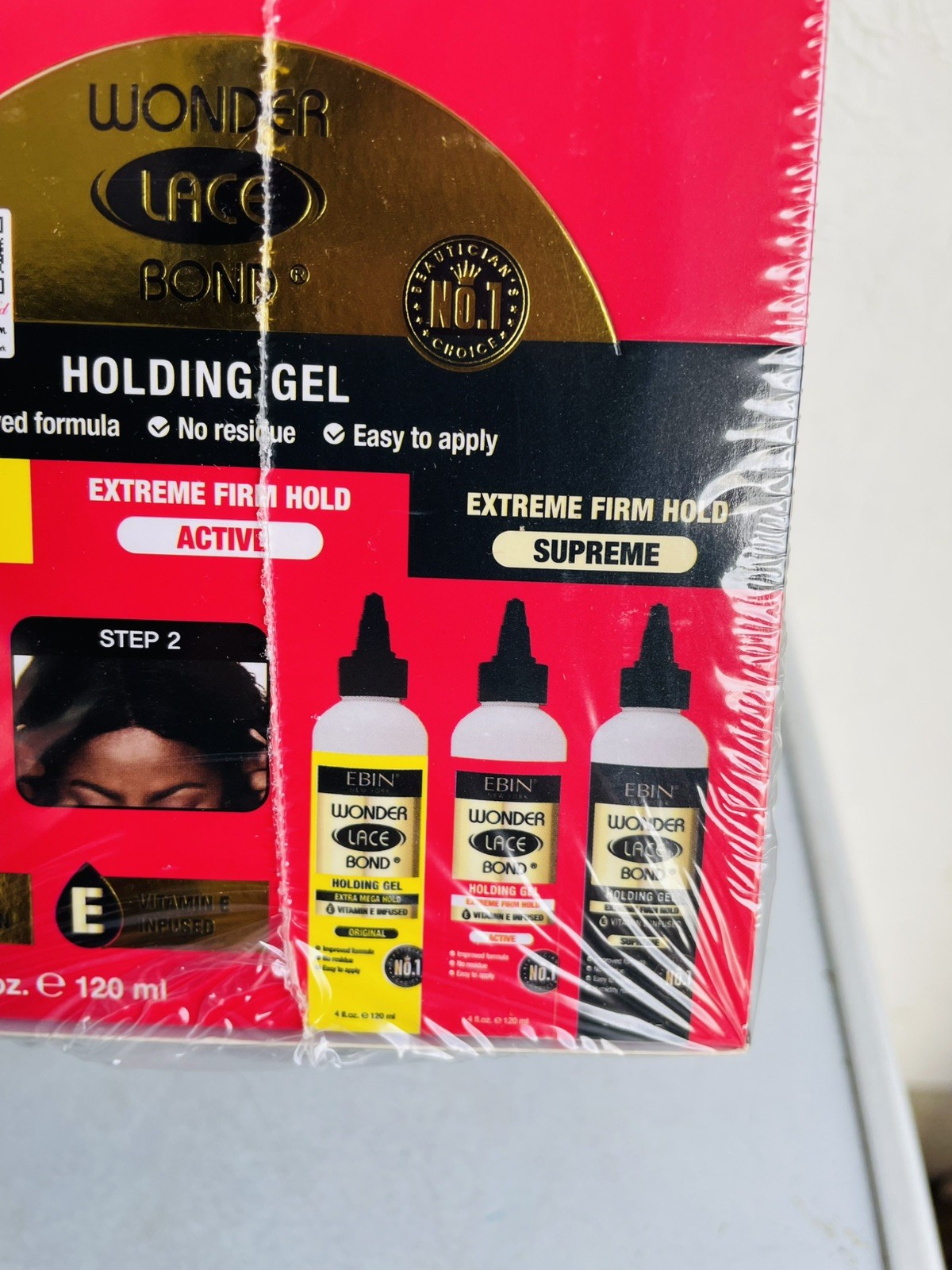 12 Pack EBIN Wonder Lace Bond Wig Holding Gel Extreme Firm Hold Active 4 OZ