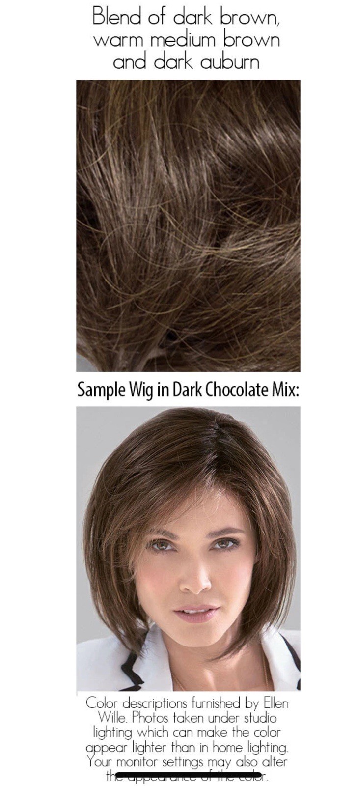 ellen willie mood deluxe prime hair wig Dark chocolate mix 6.33.4 – READ DESCRI