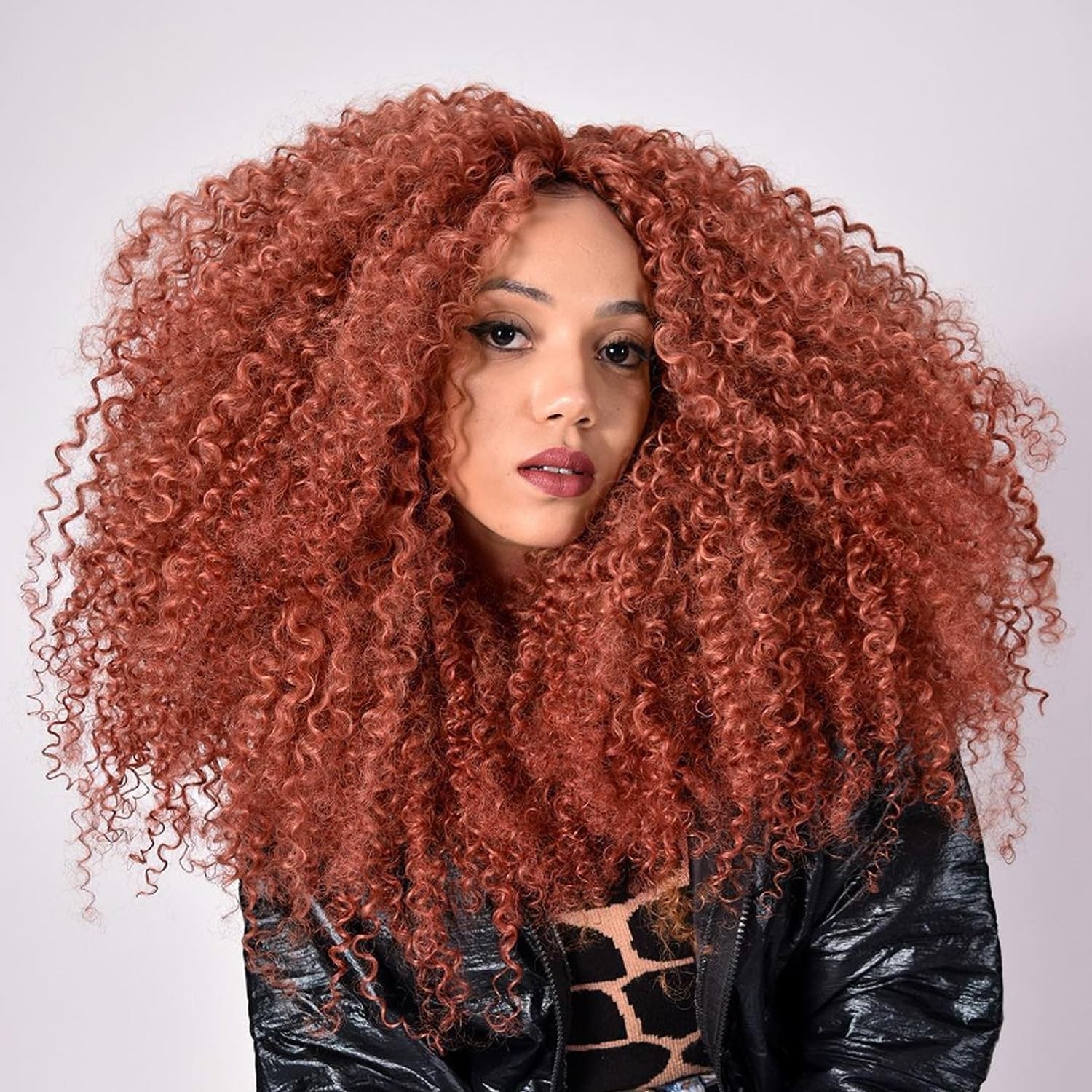 Leeven Ginger Curly Crochet Hair For Women 12 Inch 8 Packs Pre-Looped Micro