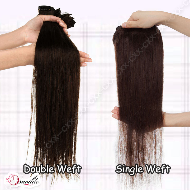 Thick Double Weft Clip In Real Remy Human Hair Extensions 8PCS Full Head Ombre T