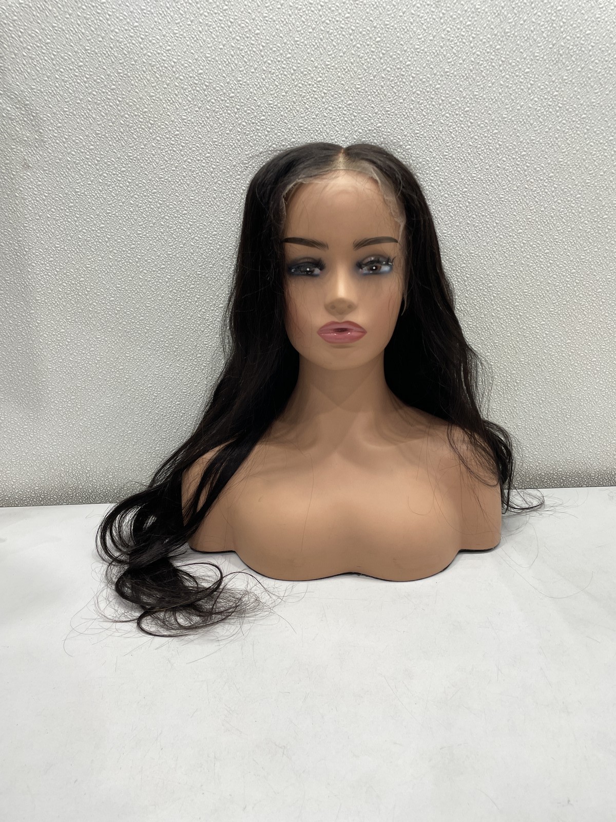 Wowangel Natural Black Human Hair 250% Density Lace Front Wig, 30″