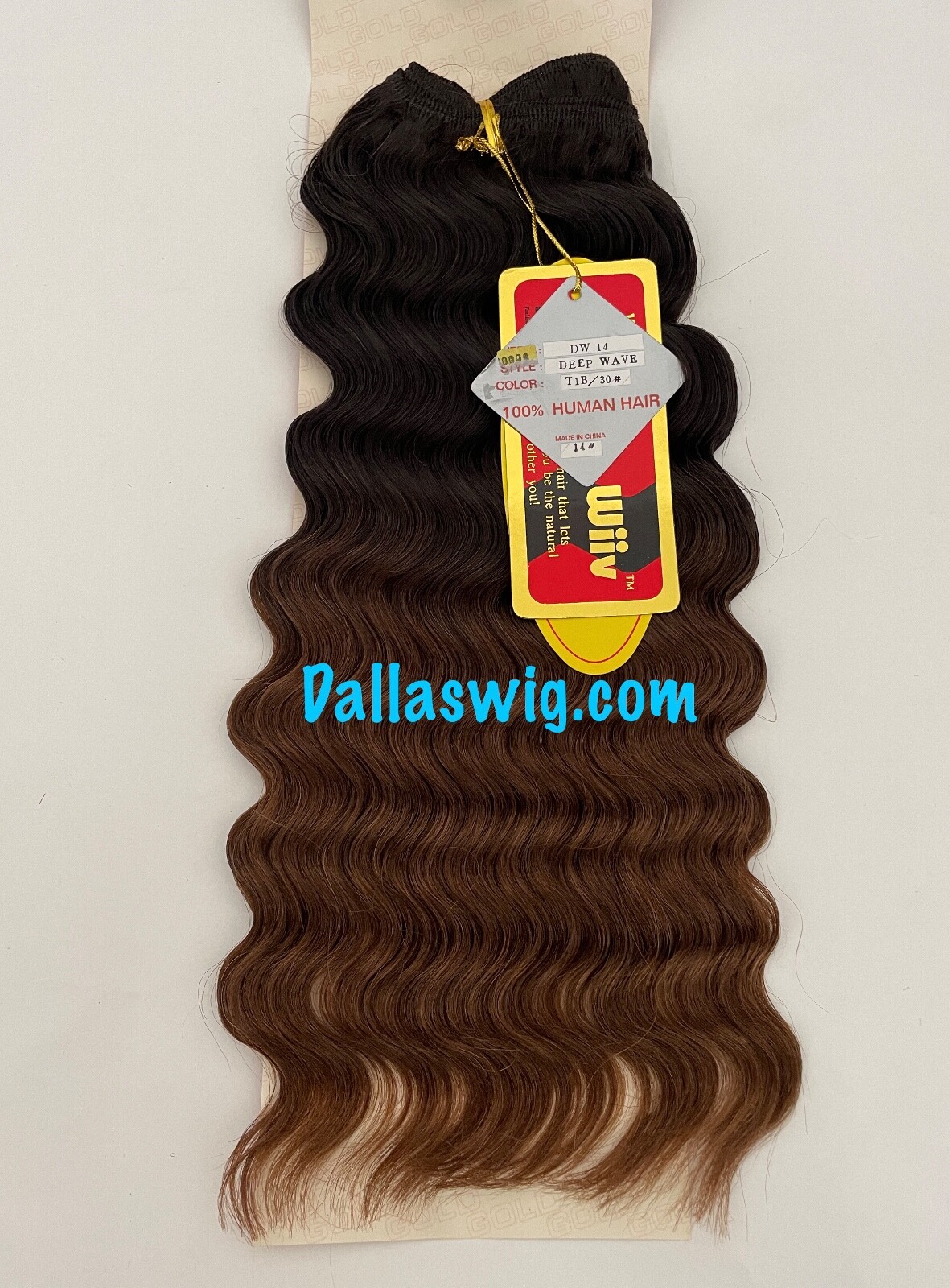 100% Human Unique Wiiv Deep Wave 14″ Soft Wave Weaving Hair ONE Pack