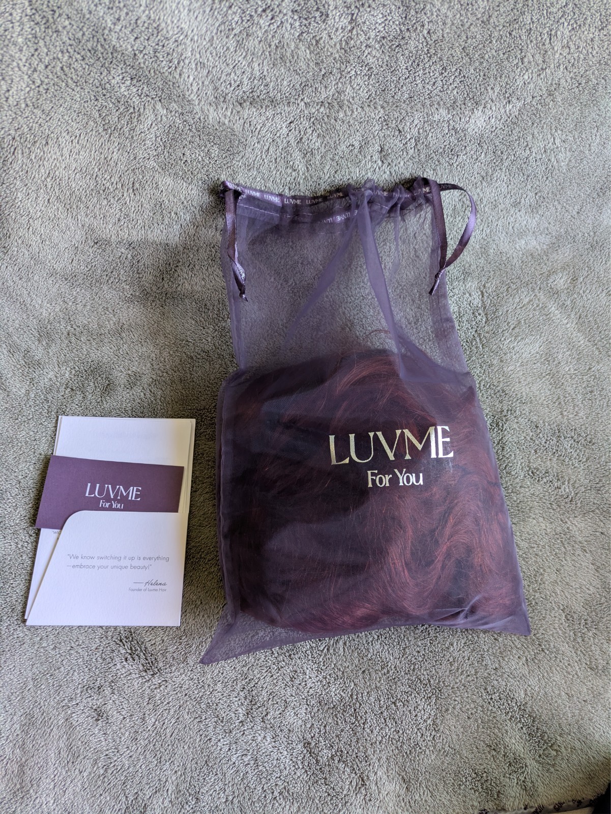 Luvme Human Hair Wig Red Long 19″ w Box Unused