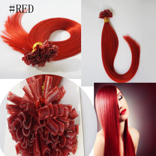Keratin U Tip Human Hair Extensions Fusion Bonded Nail Tip DoubleDrawn Remy Hair
