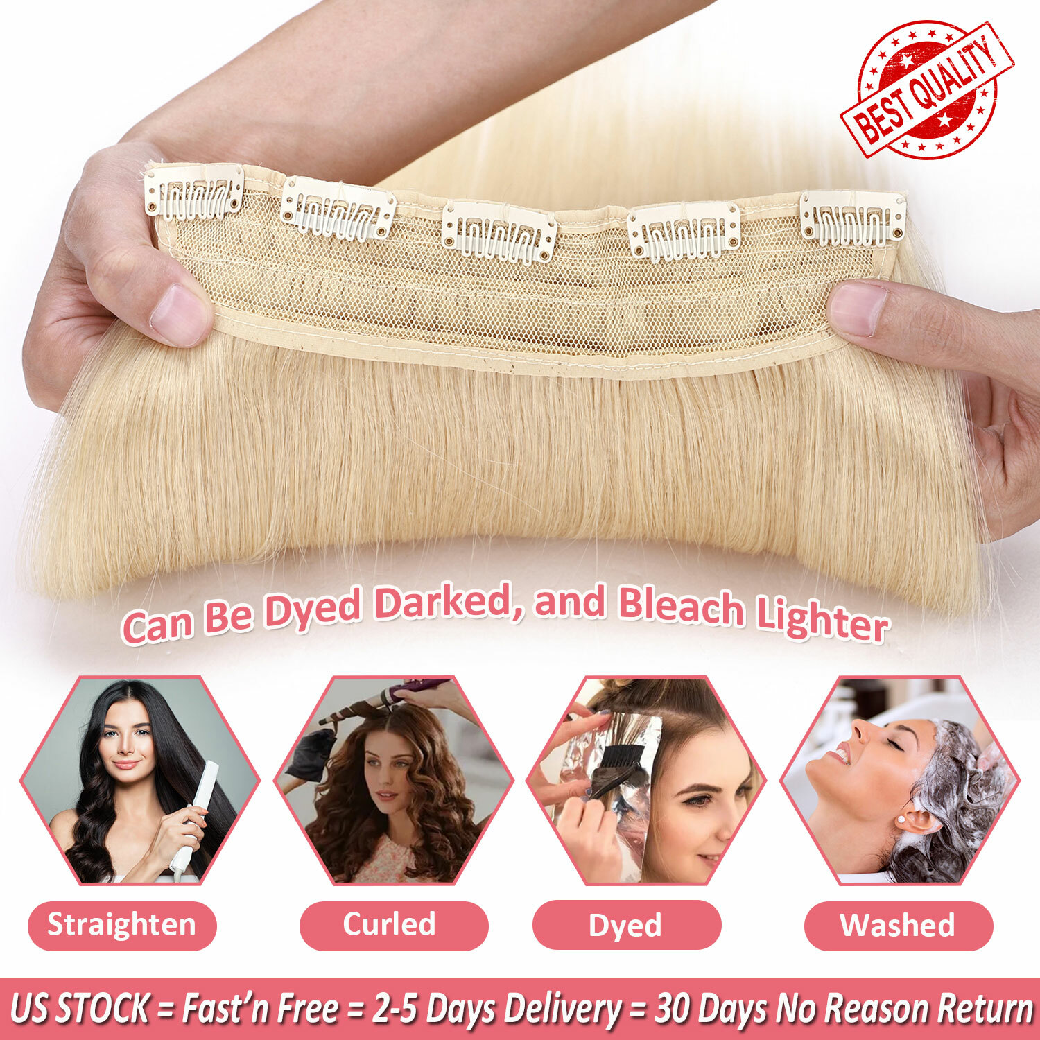 CLEARANCE V Shape One Piece Clip in 100% Remy Human Hair Extensions Thick Weft