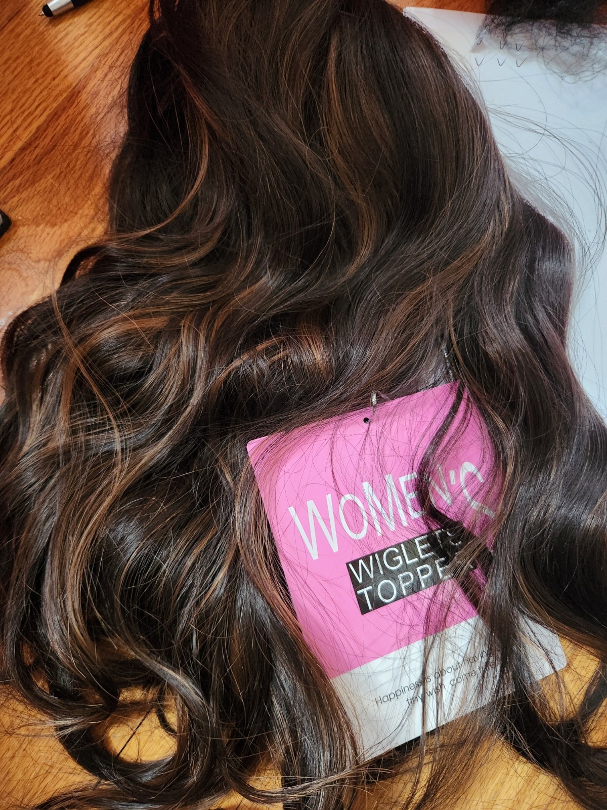 MORICHY Hair Toppers for Women Clip in Hair 20” Chocolate Brown w/ Highlight