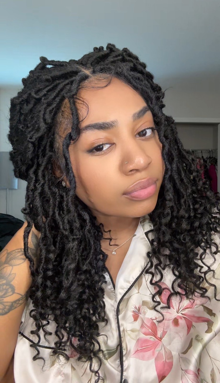 LUXLUXE Angel Curly Locs 20 in Long 4X4 Hand Tied Lace Braid Wig, BLB-0144