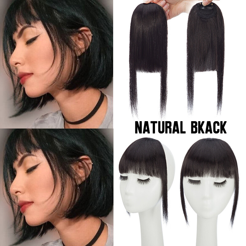 14g Thin Air Bangs Synthetic Clip In On Fringes Front Neat Bangs Hair Extensions