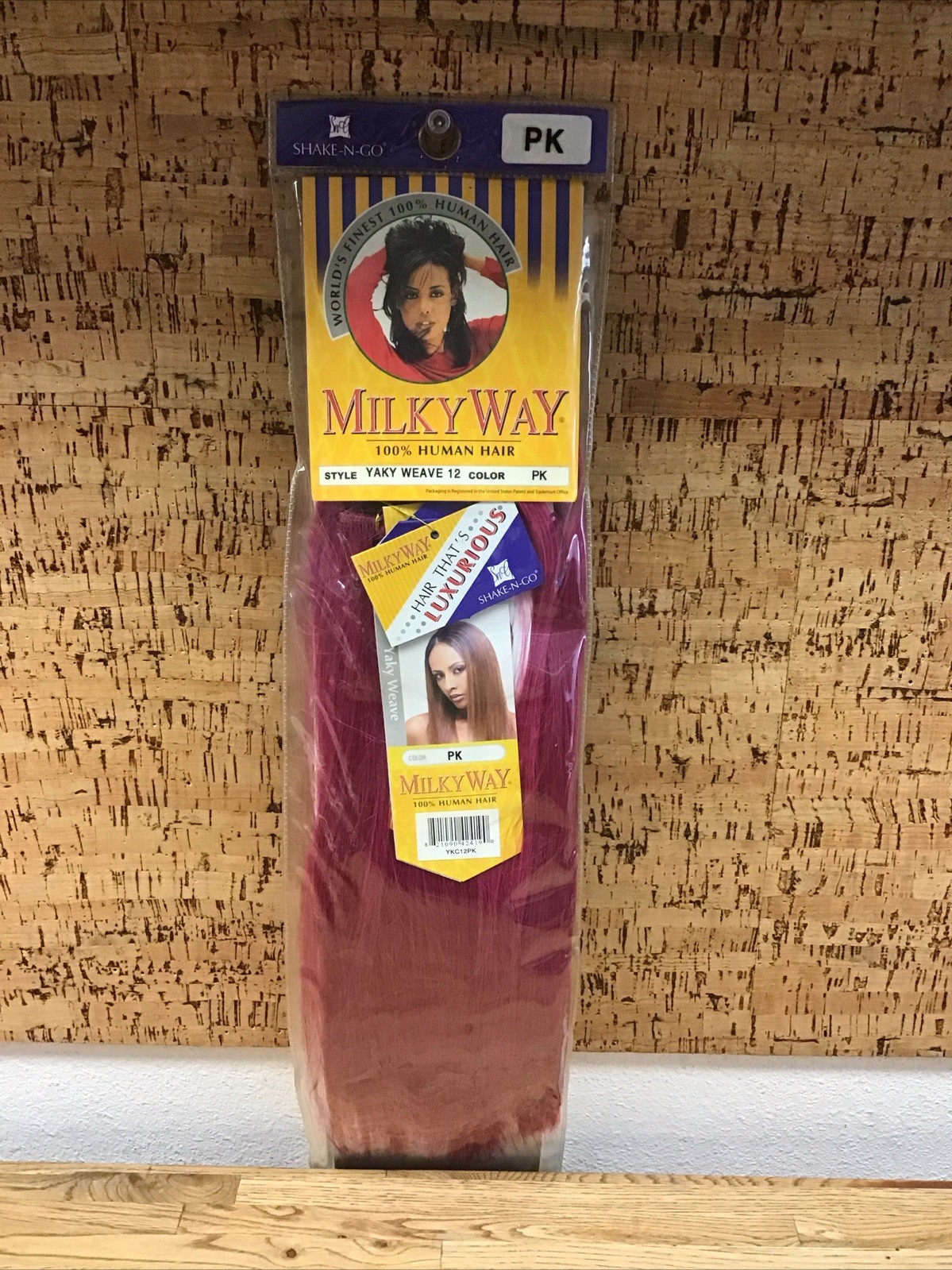 Milky Way 100% Human Hair Yaky Weave 12 Pink New A-5