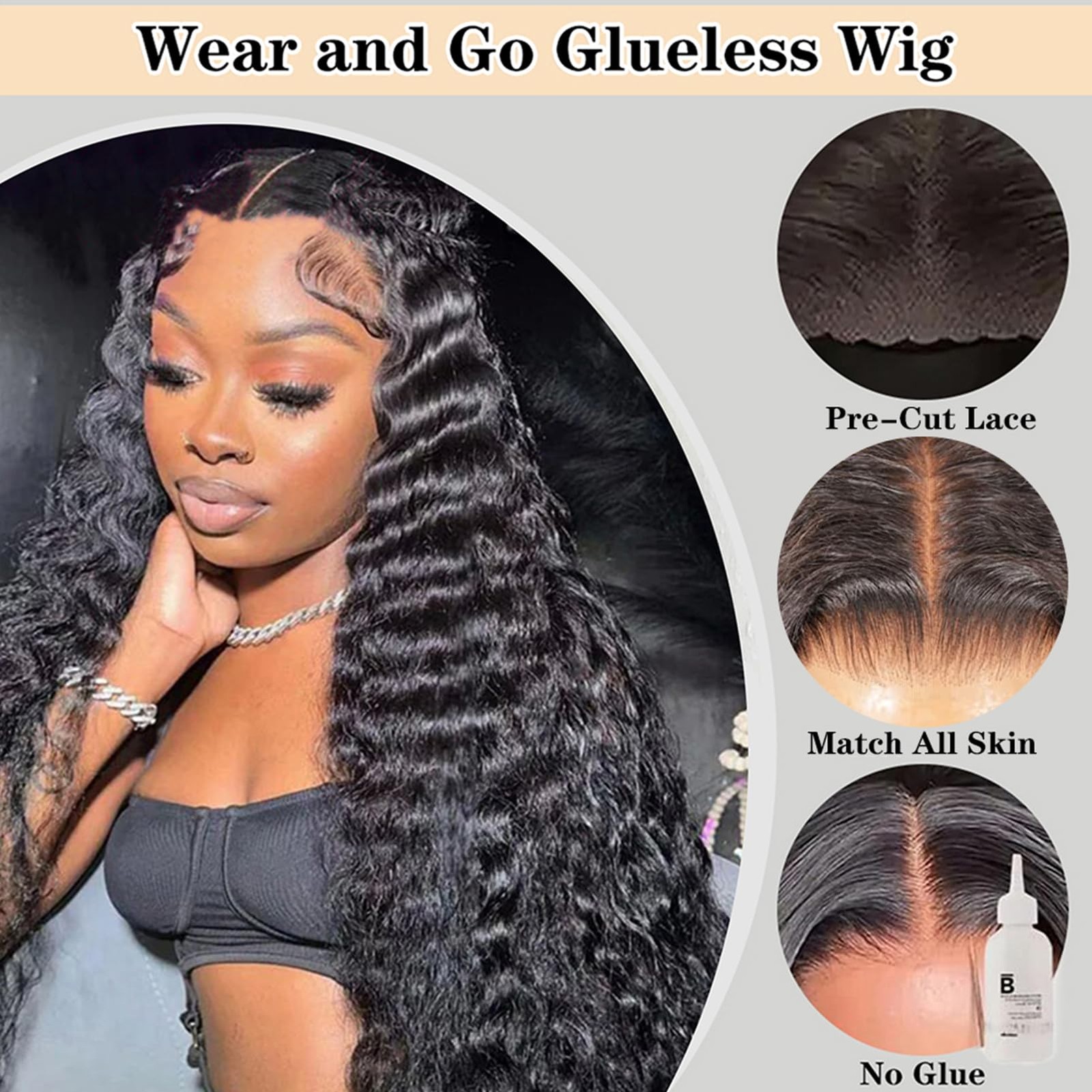 Royal Impression Loose Wave Wear And Go Glueless Wigs Human Hair Pre Plucked