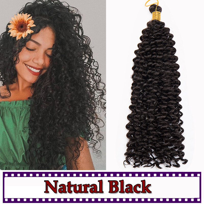 REALAs Natural Water Wave Crochet Braids Deep Curly Human Hair Extensions Soft