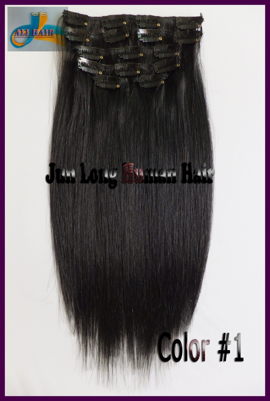 90g~250g Thick Double Weft Clip In Real Remy Human Hair Extensions 8PCS 10PCS US
