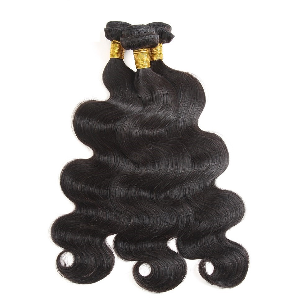 Unprocessed Virgin Human Hair Natural Black Body Wave Sew In 1 or 3 Bundles