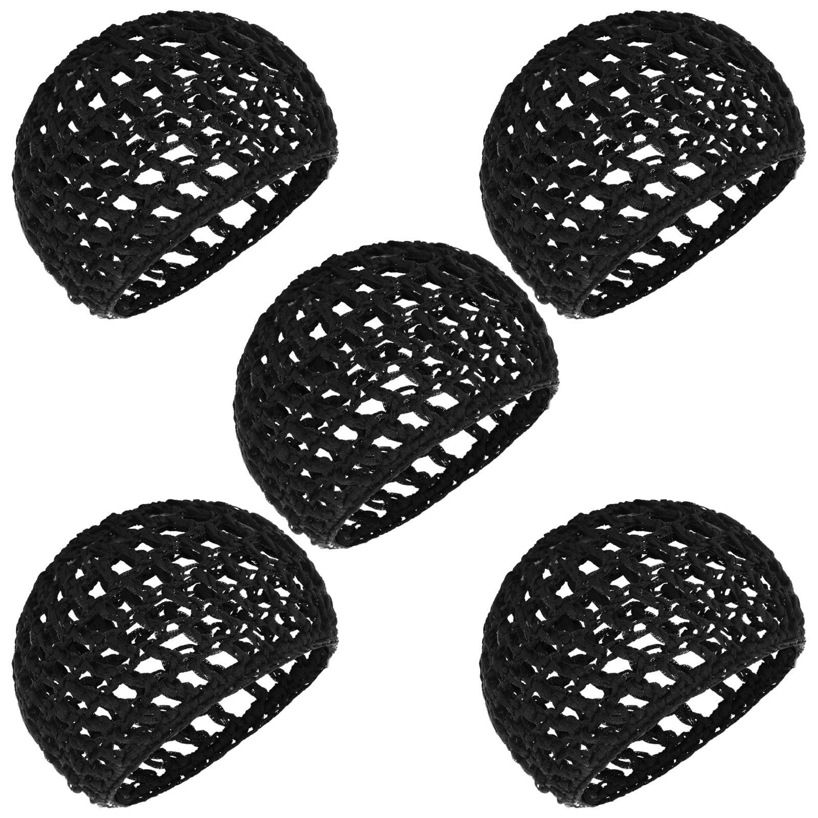 5Pcs Hair Nets for Sleeping Wig Cap Thick Long Hair Caps Mesh Crochet Hairs W…