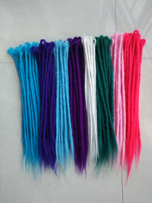 20″ Handmade Dreadlocks Extensions Single Ended Dreads Locs Afro Braids 10PCS
