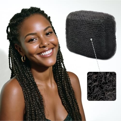 Afro Kinkys Bulk Human Hair Bundle (50g, 1B) 4C Afro 14 Inch Natural Black