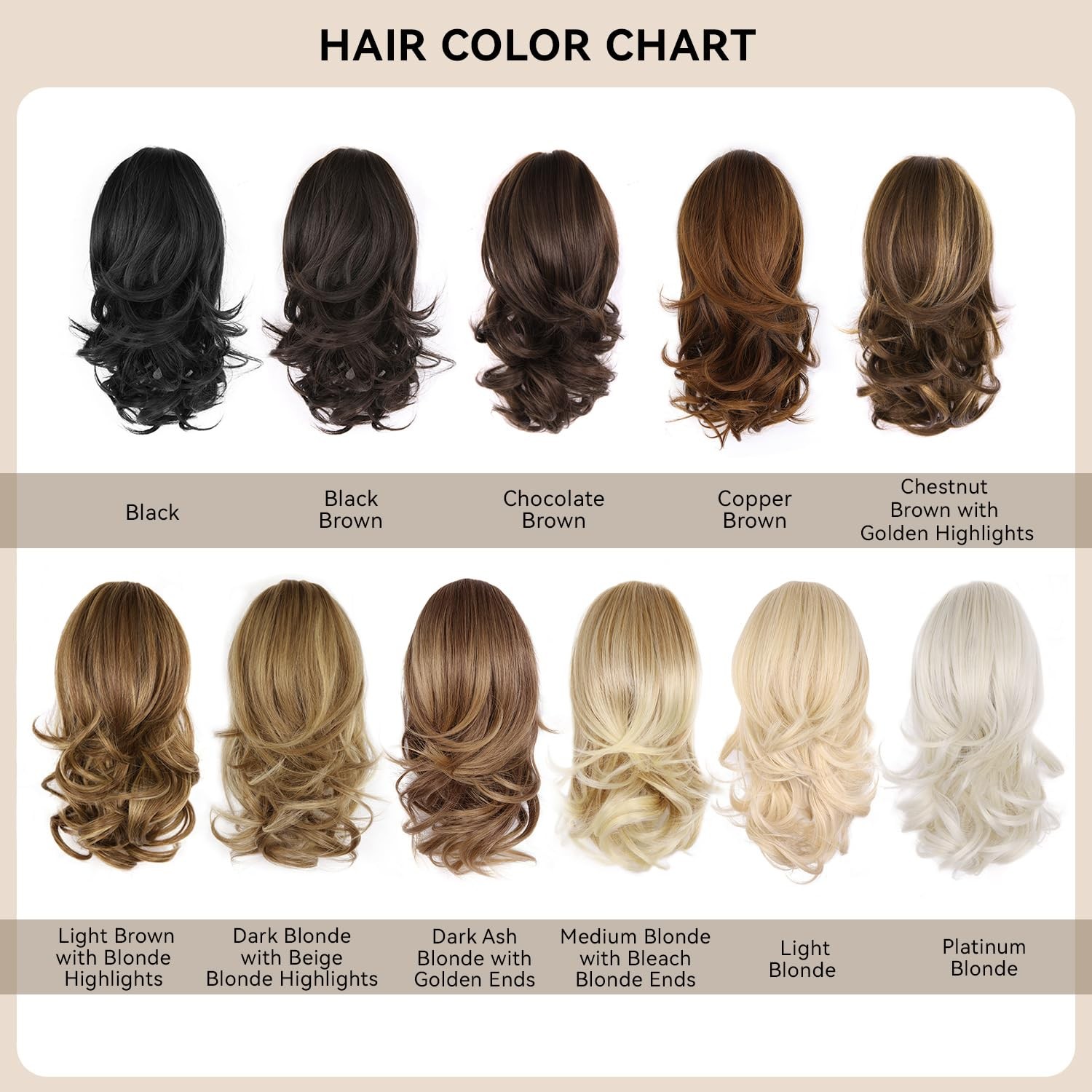 ZQIAN BEAUTY 14 Inch Ponytail Extension – Clip in 14 Inch, Chocolate Brown