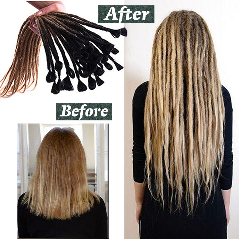 Hip-pop Wool Dreadlocks Crochet Single Ended Braided Hair Extensions Dreads Locs