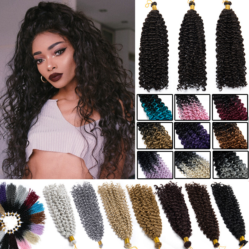 REALAs Natural Water Wave Crochet Braids Deep Curly Human Hair Extensions Soft