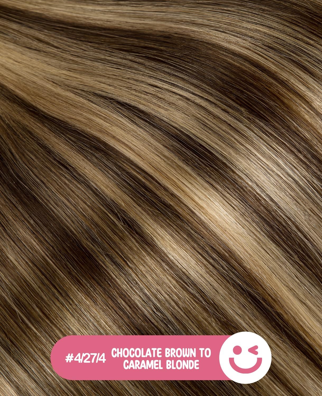 Youngsmile Injection Tape In Hair Extensions Human Hair 4/27/4 Chocolate Brown