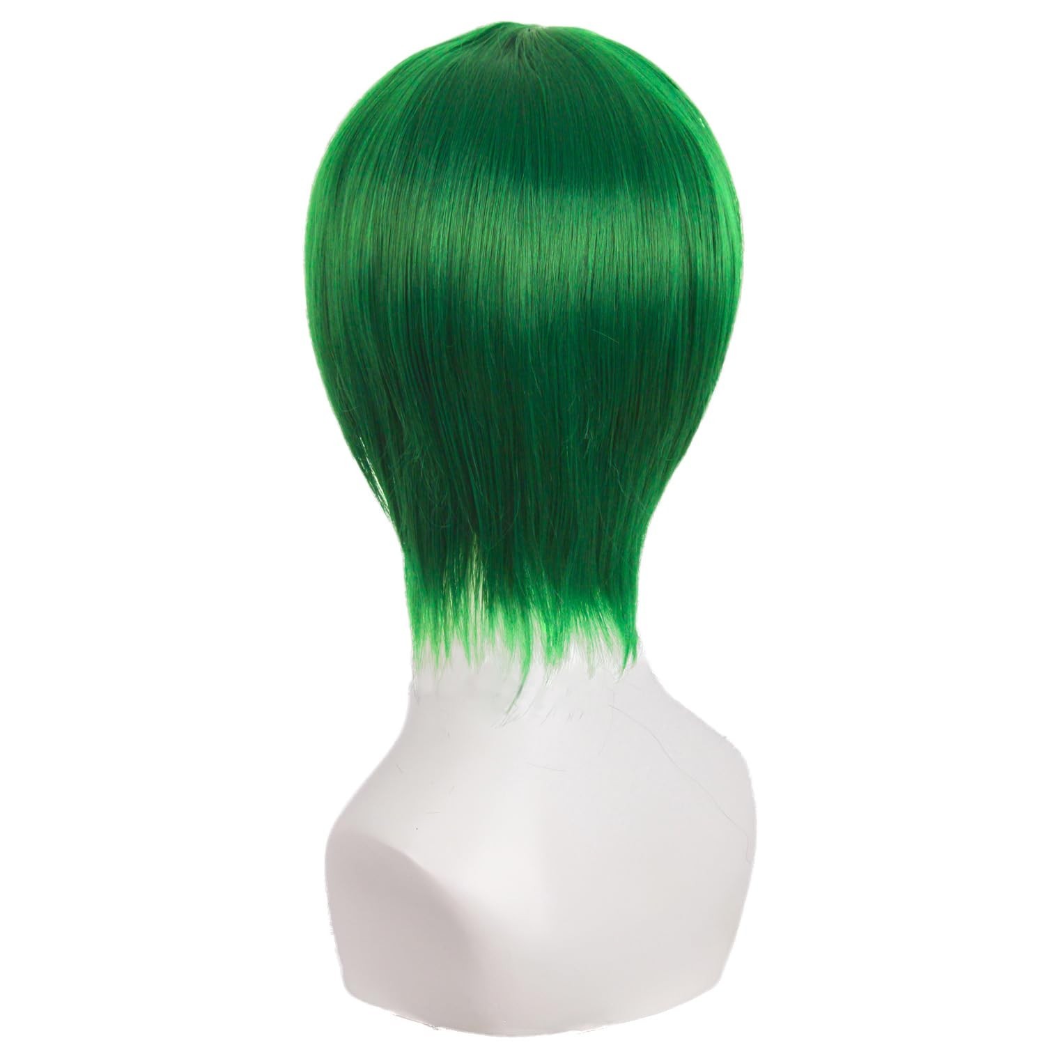 Stylish 10 Inch High Temperature Fiber Wig for Men – Grass Green Elegance