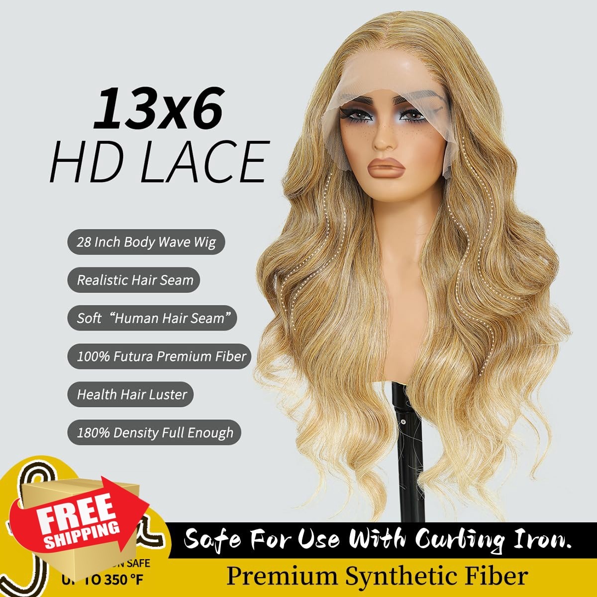 Sheshakewave Ombre Blonde wig 28 inch body wave