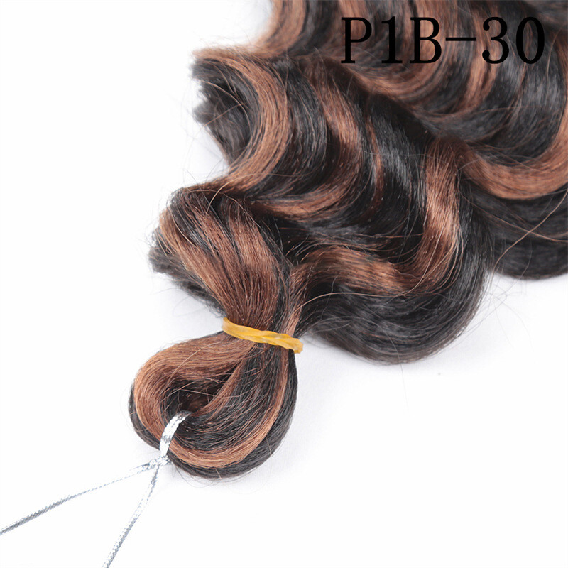 10″ Ocean Wave Crochet Braids Synthetic Deep Curly Twist Corchet Hair Extensions