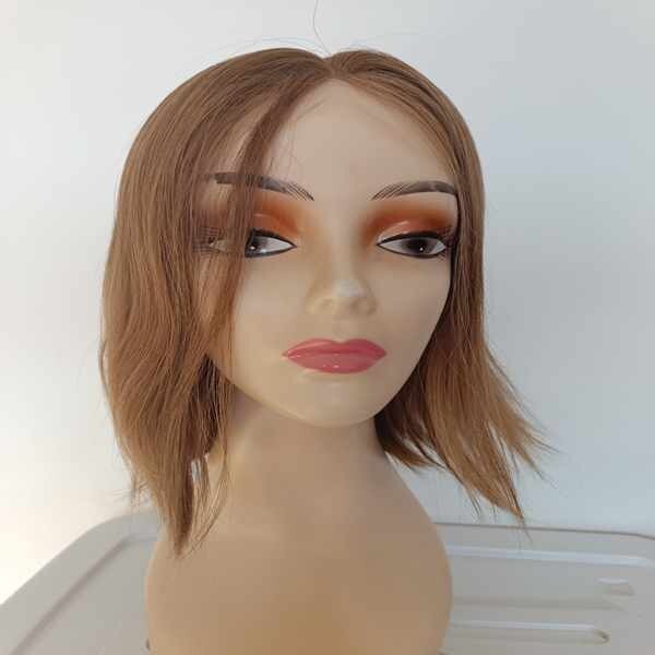 12in Premium Quality Silk Top Wig with Lace Front Lace Wig Skin Top Wig