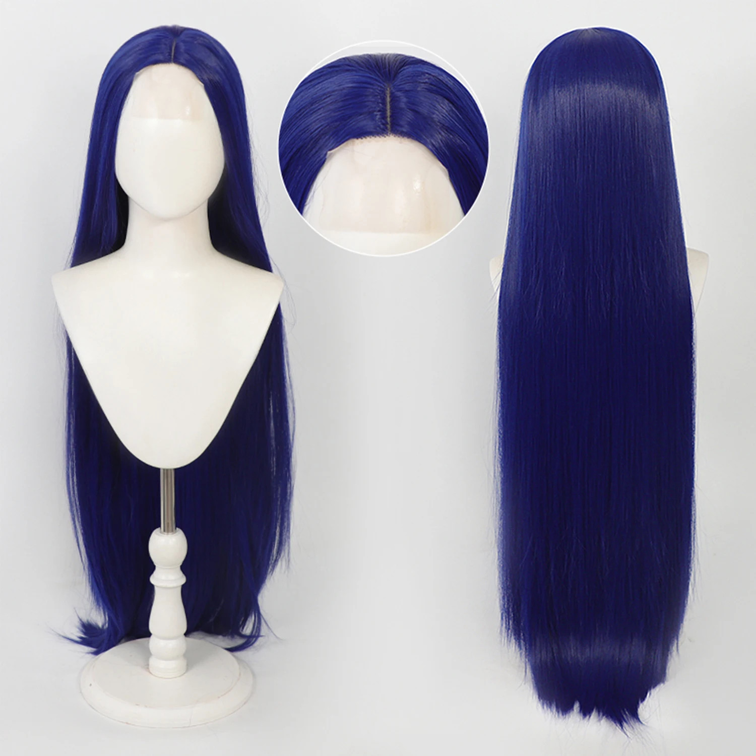 40Inch Long Straight Universal Hand Hooked Lace Front Wig Synthetic Hair Wig for