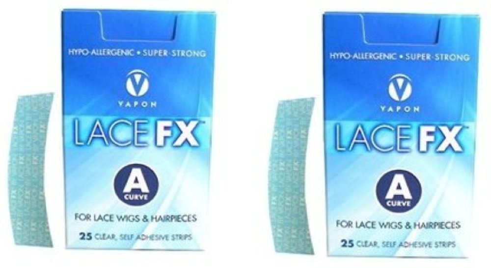Lace FX A Curve Tape Hypo-allergenic Wig Hair Piece Adhesive Tape – 2 Packs b…