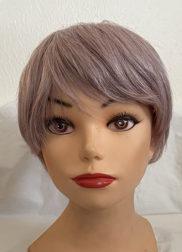 NIP Xuchang Yingduo Short Wispy Longer Bang Wig Salt & Pepper H11-Grey