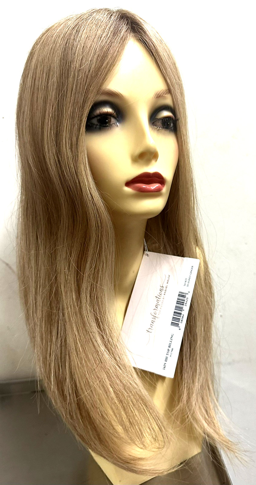 RAQUEL WELCH TOPPER-16″TOP BILLING-14/25SSHoneGingerHumanHairMonoTopBASE8.5″X10″