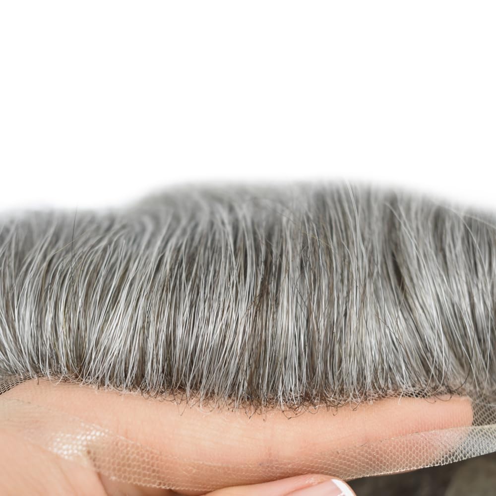 Swiss Lace Men Toupee HairpieceFull French Lace Hair Replacement System For Man