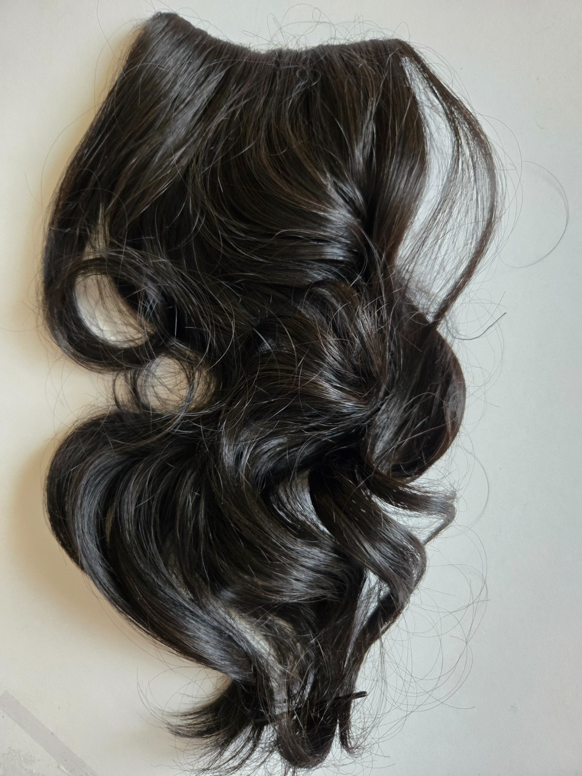 Soho Style Curled Cap with Clips and Drawstring Dark Brown