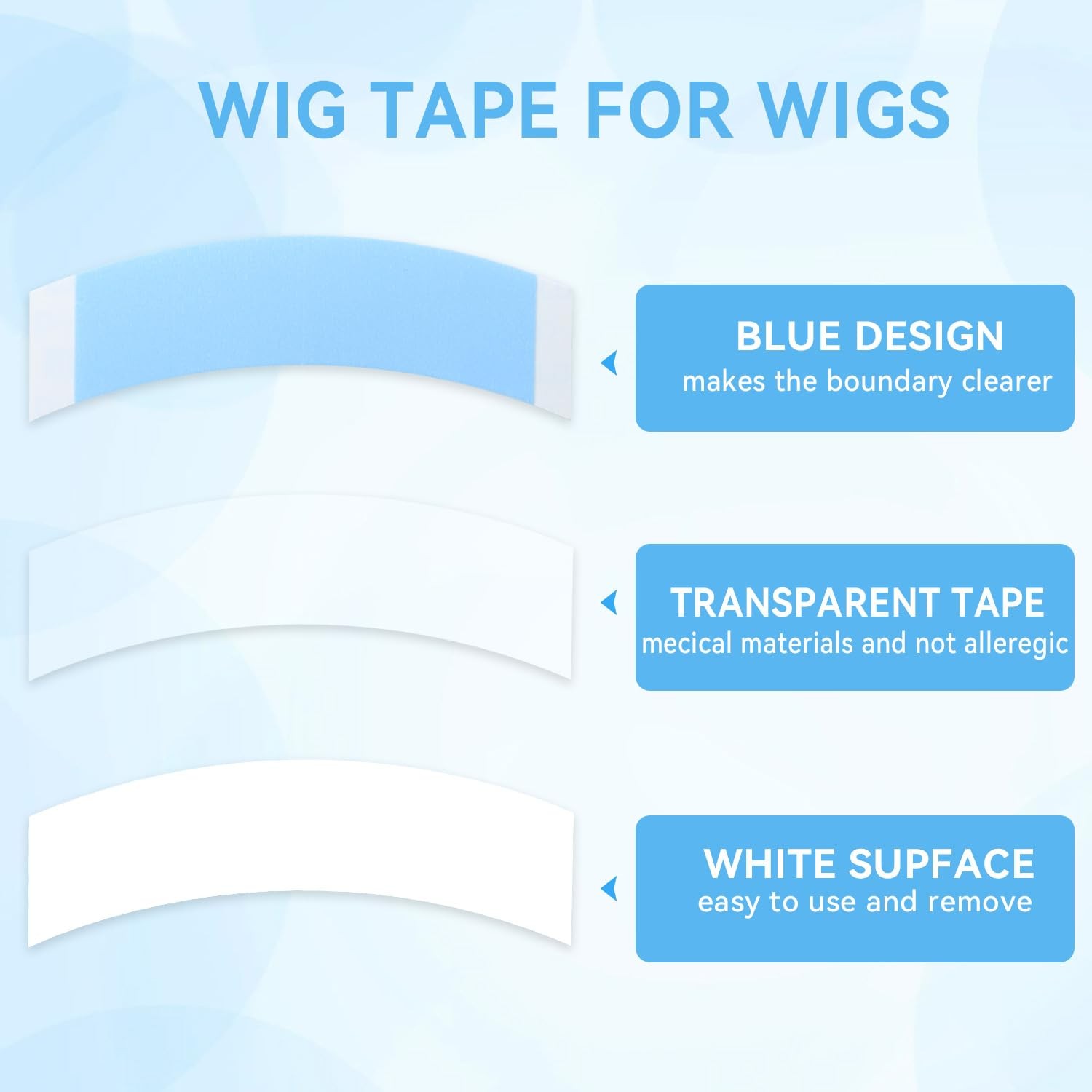60Pcs Wig Tape Double Sided Ultra Hold Waterproof Lace Tape for Wigs-Strong H…