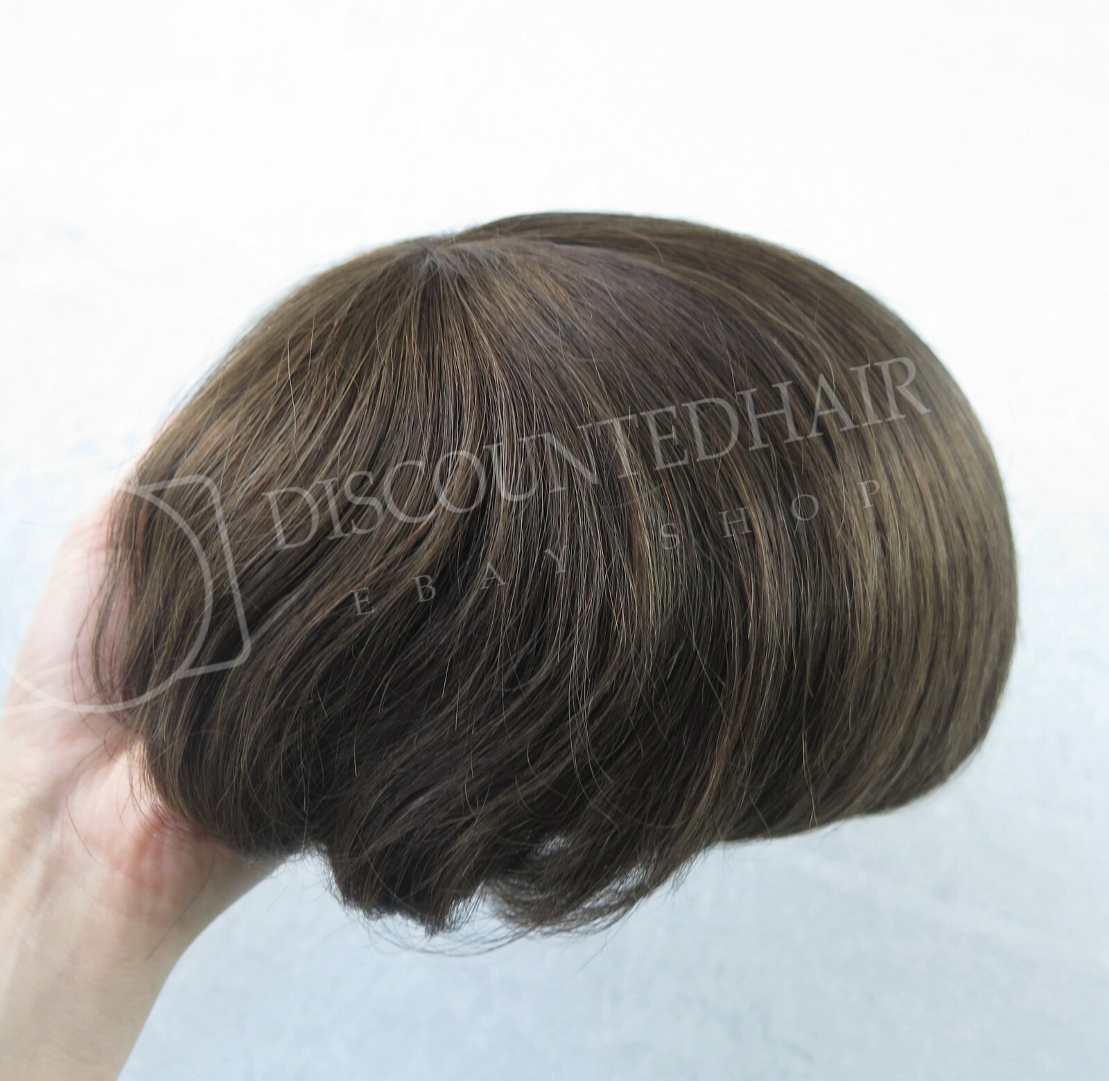 Mens Toupee Human Hair Replacement Remy Hair Fine Mono Skin System Hairpieces