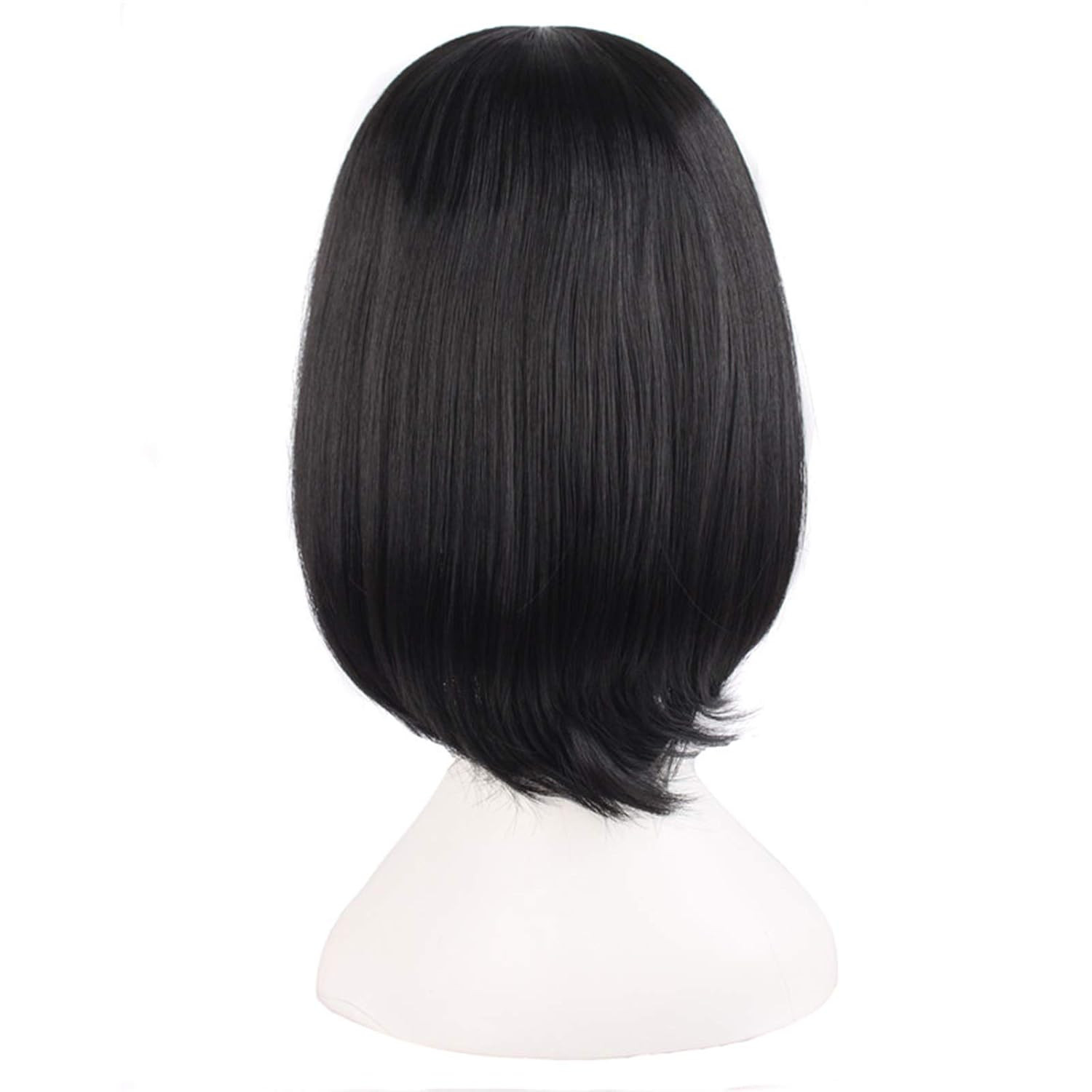 14″/35Cm Female Models Medium Length Straight Hair Cosplay Wigs（Black）