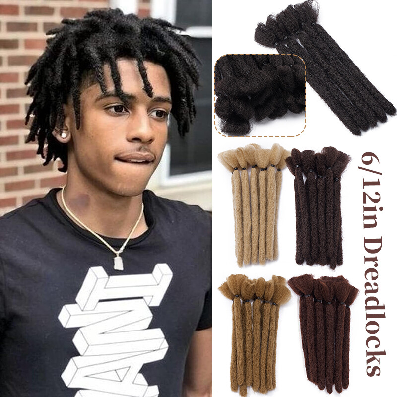 Full Head Crochet Dreads Handmade Dreadlocks Solid Hair Extensions As Human US