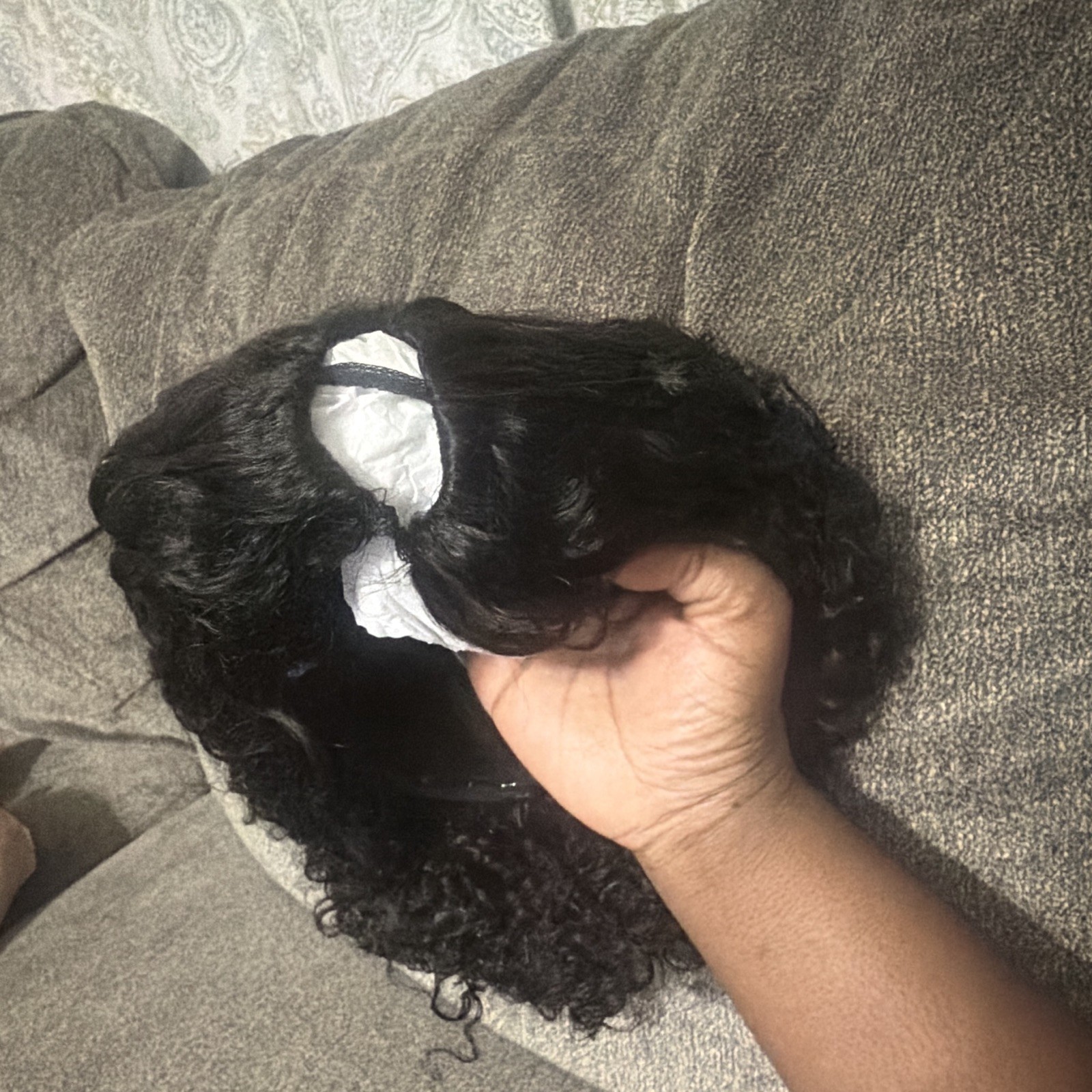 Black Curly Clip-In Hairpiece/Toupee Closure for Women Natural Texture 14inch