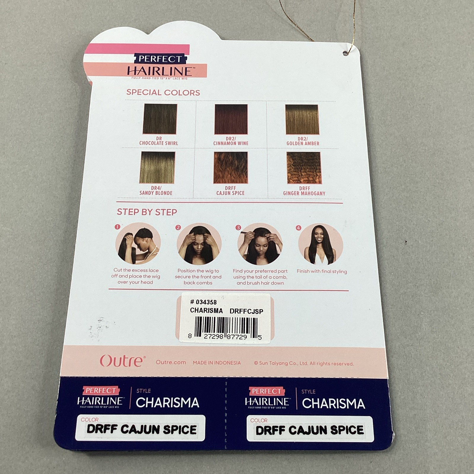 Perfect Hairline Charisma Long Wavy #DRFF Cajun Spice Synthetic Lace Wig