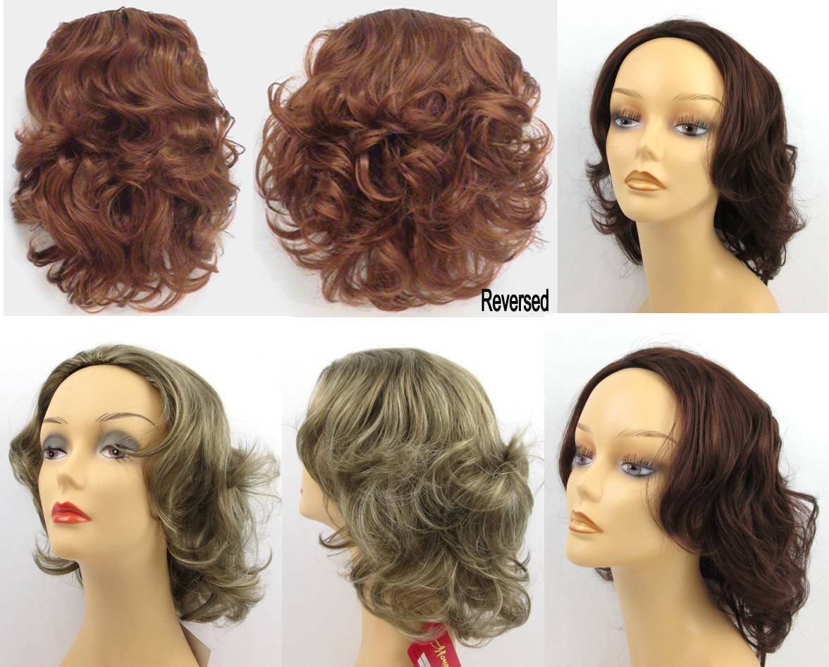 14″ MID-LENGTH WAVY 3/4 CAP CURLY FALL LAYERED HALF WIG HAIRPIECE COMB HEIDI