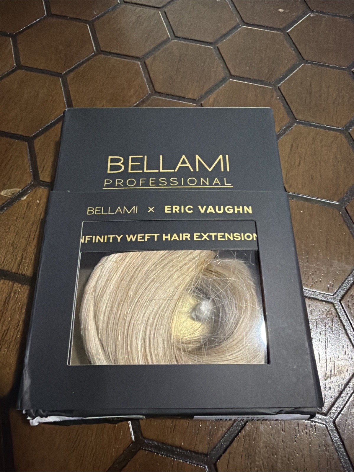BELLAMI INFINITY WEFT HAIR EXTENSIONS 20in 80g Rooted White Truffle 100%authenti