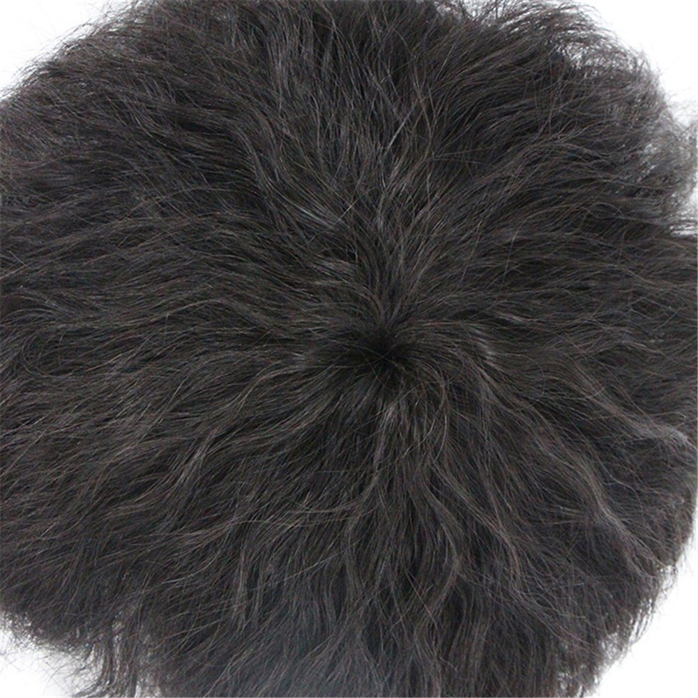 Seamless Clip in Kinky Curly Topper Replacement Replacement Wiglet Hairpiece