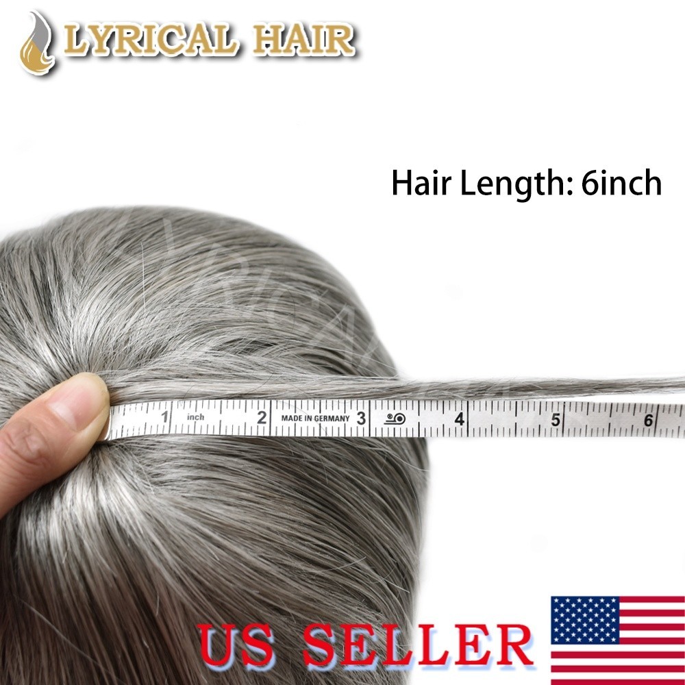Lyrical Hair Mens Toupee French Lace&PU Human Hair Replacement System Hairpiece