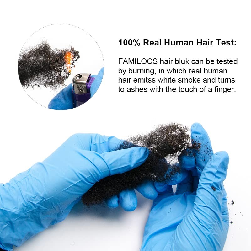 Afro Kinky Bulk Human Hair for Natural Looking Dreadlock Extensions, Locs Rep…